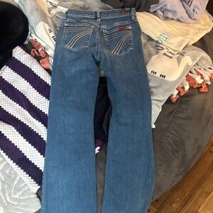 7 For All Mankind Blue Boot Cut Jeans